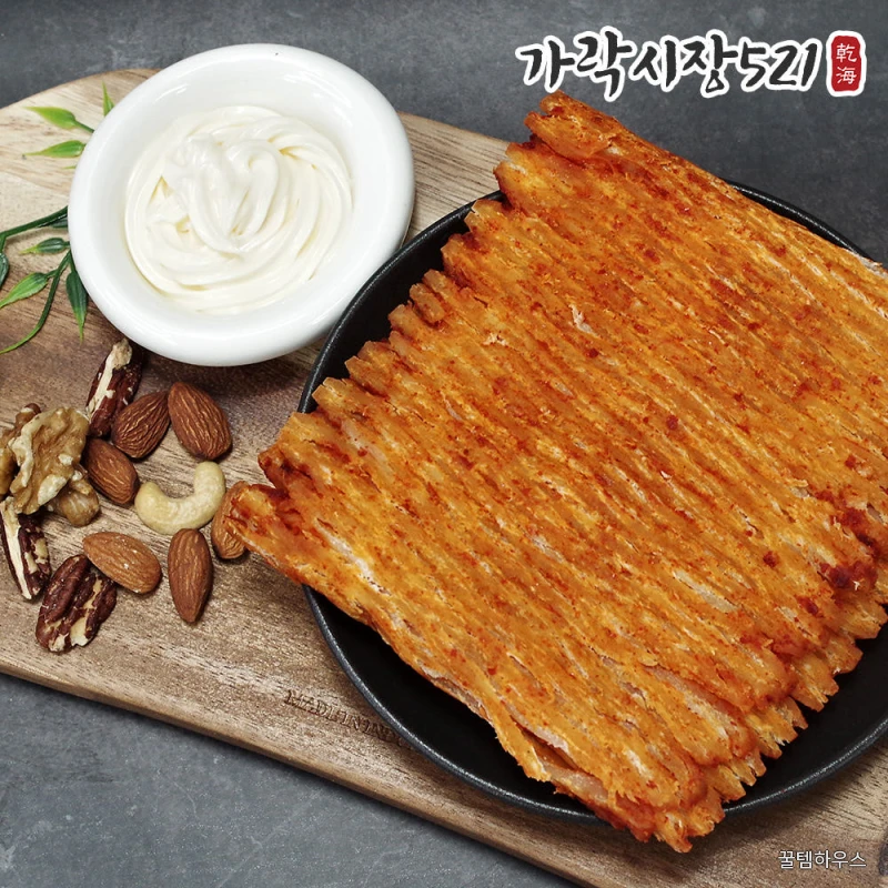 맥반석 오징어버터구이 매콤불닭맛 250g 바베큐 페스츄리 조미오징어 마른안주 상세 이미지 4