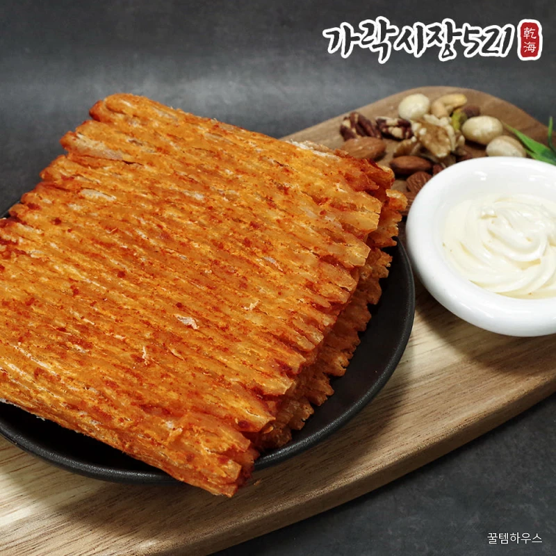 맥반석 오징어버터구이 매콤불닭맛 250g 바베큐 페스츄리 조미오징어 마른안주 상세 이미지 2